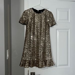 Draper James sequin gold dress